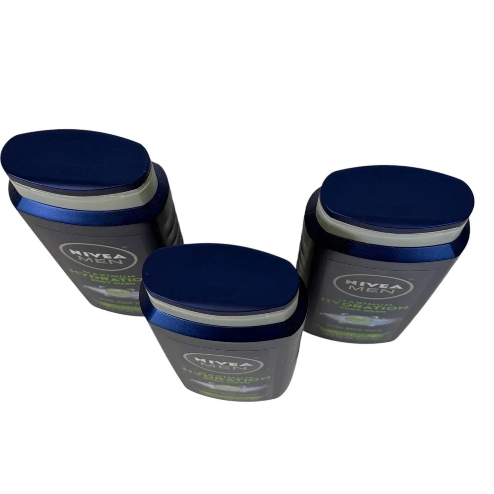 Nivea Men's Maximum Hydration Body Wash with Aloe Vera 16.9oz 3-Pack Bundle